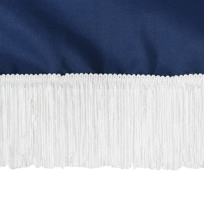 Outsunny Ombrellone Decentrato a 8 Stecche con Base a Croce, in Acciaio e Poliestere, Ø295x260 cm, Blu Scuro