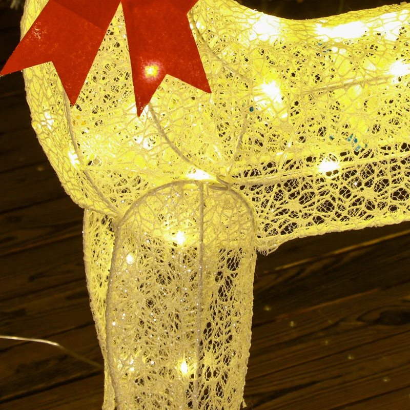 Outsunny Three-Piece LED Light Reindeer Christmas Decoration