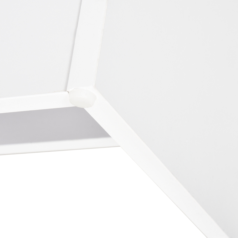 HOMCOM Armoire à Chaussures Meuble rangement Chaussures 2 Portes abattantes 2 Compartiments, tiroir, Plateau en Verre - Bois chêne Blanc