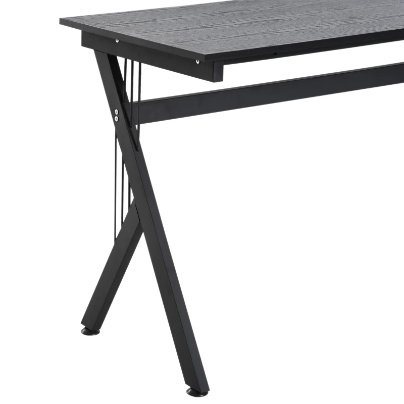 HOMCOM Scrivania Angolare per Computer scrivania da ufficio Tavolo PC in legno nero