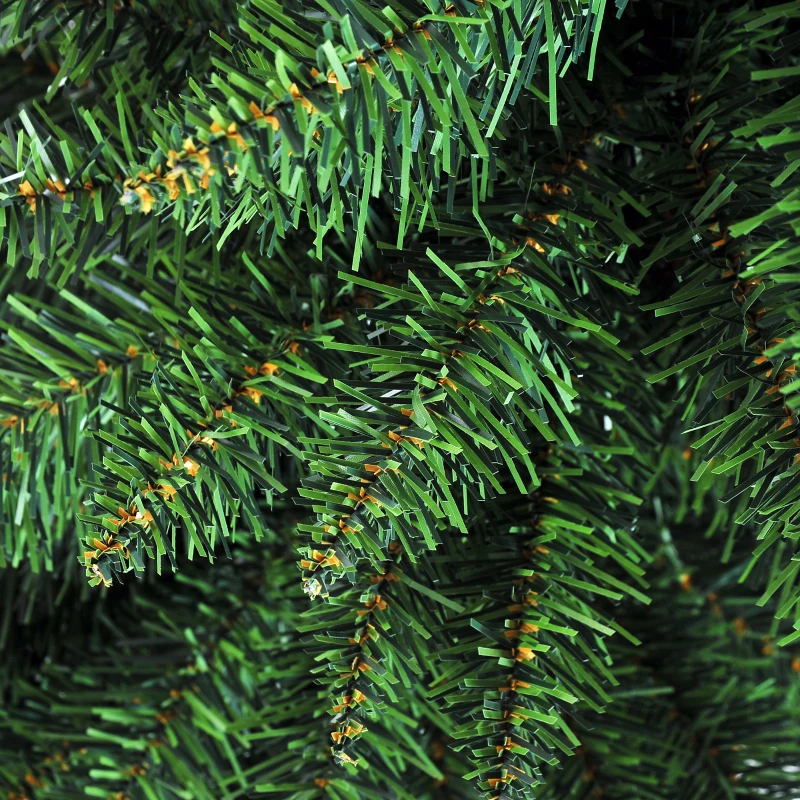 HOMCOM Albero di Natale Slim Artificiale 180 cm con Rami Realistici, Albero di Natale Alto e Stretto con Base Pieghevole, Verde