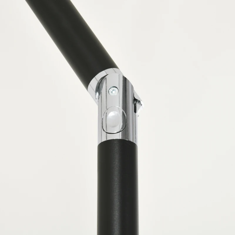 Outsunny Ombrellone Rettangolare 2x3 m Pieghevole e Regolabile con Manovella, in Alluminio e Poliestere, Bianco Crema