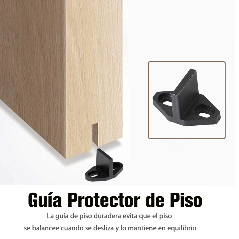 HOMCOM Herraje Puerta Corredera 200 cm Kit de Puerta Corredera de Madera Acero al Carbono Baño Cocina Dormitorio Negro