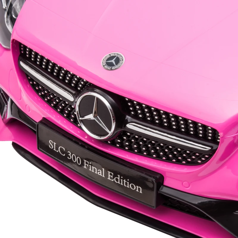 AIYAPLAY Voiture électrique enfants licence Mercedes SLC 300 12V V. Max. 5 Km/h effets sonores lumineux télécommande rose(m-8)