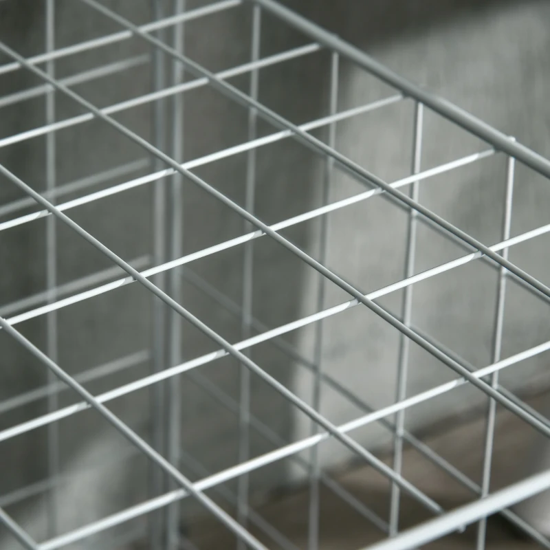 HOMCOM Mobile Scarpiera Modulare Salvaspazio, 6 Cubi 30x30x30 cm in Acciaio e PP, 94x32x94 cm, Bianco