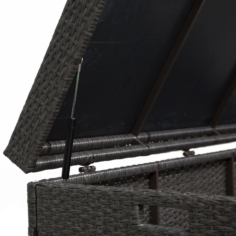 Outsunny Salottino da giardino esterno Set 4 Pzi:1 Divano/2 Poltrone/1 Tavolino, Set da Giardino in Rattan,  Caffè Scuro e Bianco