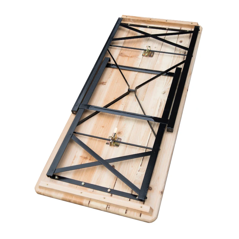 Outsunny Conjunto de Mesa y Bancos Set de Muebles Plegables para Picnic Mesa Cervecera Amplia de 120x50x76cm