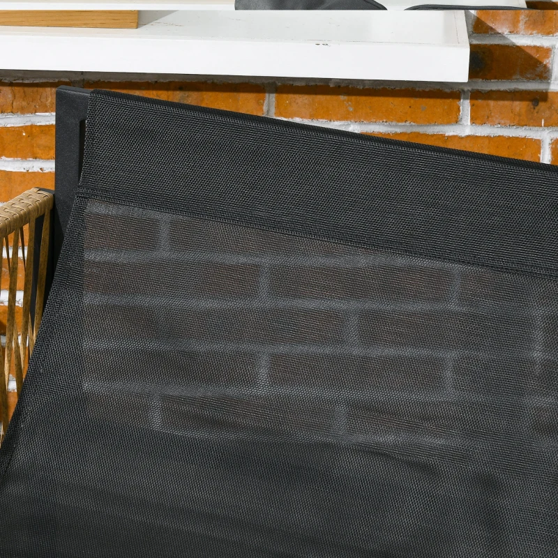 Outsunny Ensemble salon de jardin 4 pièces canapé 2 places 2 fauteuils et 1 table basse plateau verre trempé 3 coussins - gris