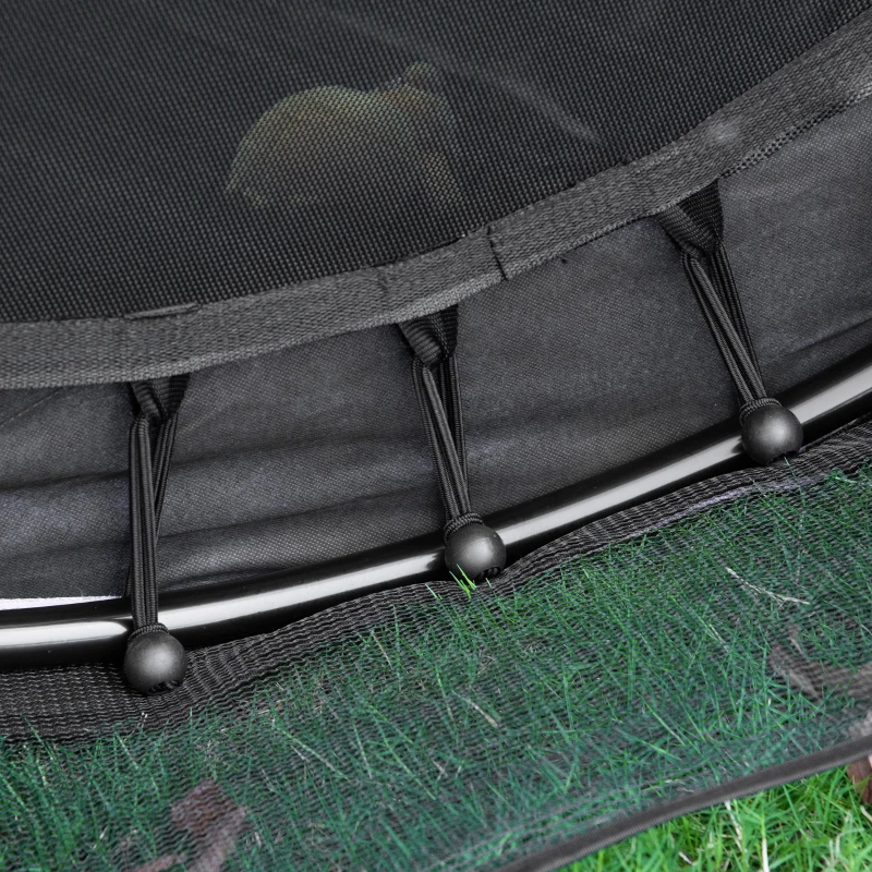 HOMCOM 4.6FT Kids Trampoline, Indoor Outdoor Toddler Trampoline, with Safety Enclosure, Springless design - Pink