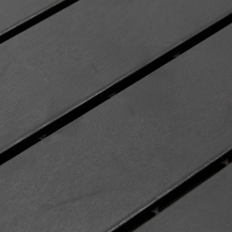 Outsunny Caillebotis - Dalles terrasse - Lot de 18 - emboîtables, Installation très Simple - Petits Carreaux Composite Plastique
