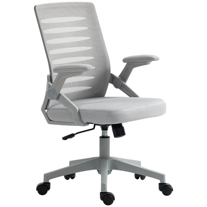 Vinsetto 44-53.5cm Adjustable Height Work Chair, with Mesh Back - Grey