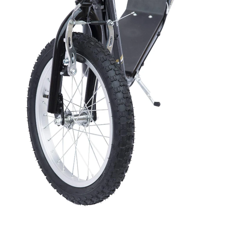HOMCOM Scooter Monopattino Manubrio Regolabile Portata 100kg Bambini Acciaio 125x58x92-100cm Nero