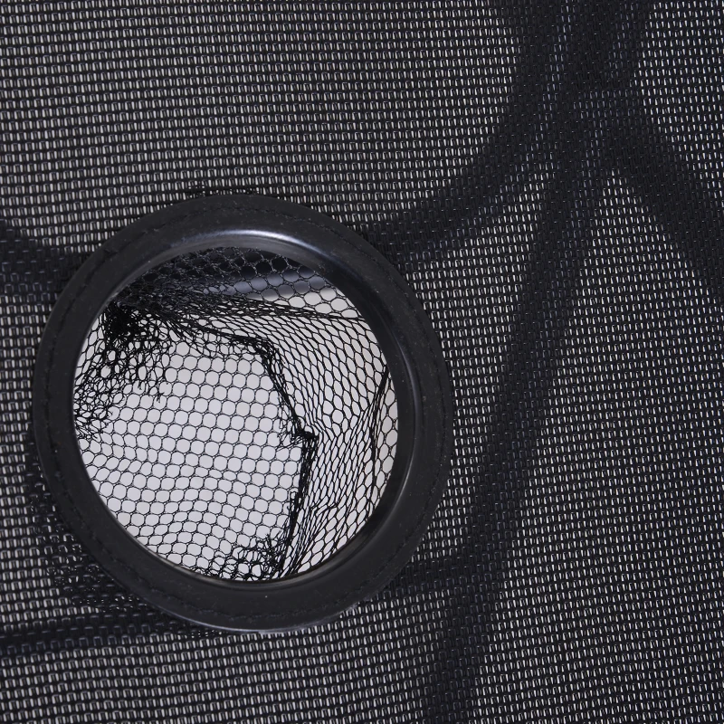 Outsunny Set Arredo Lettini da Giardino 2 Sedie a Sdraio da Spiaggia e Tavolino Regolabili Pieghevoli Tessuto do Texteline Nero