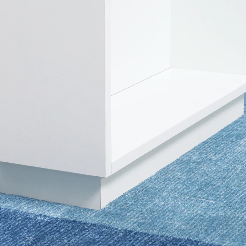 HOMCOM Tavolino da Salotto Moderno con Ripiani e Scomparti Nascosti in Legno e Vetro, 100x55x36cm