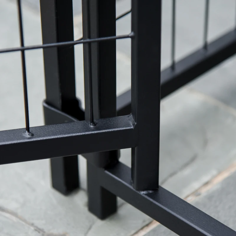 PawHut Outdoor Dog Kennel, Metal Dog Run, with Canopy, 183 x 121 x 183cm