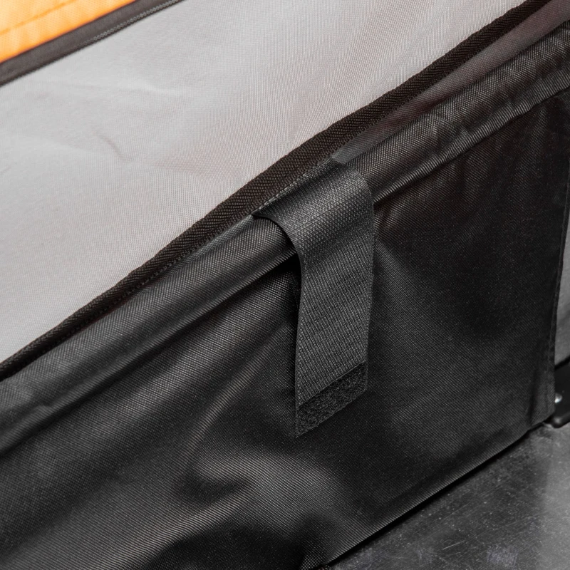 HOMCOM Rimorchio Bici in Acciaio con Ruote e Sacca per Bagagli in Tessuto Oxford, 130x64x60/97 cm