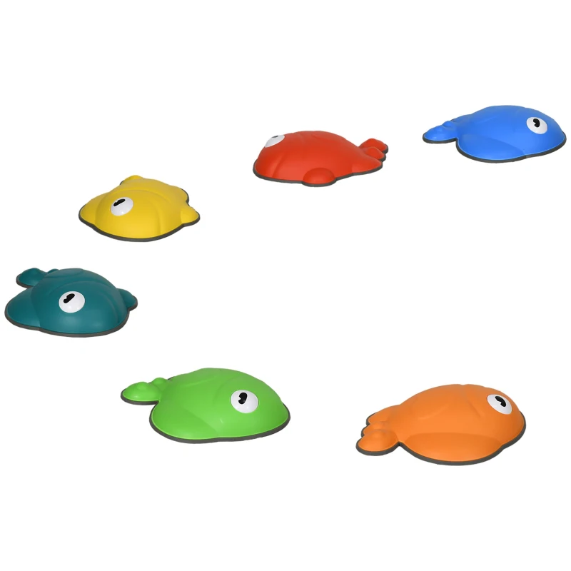 AIYAPLAY Conjunto de 6 Piezas Bloques de Equilibrio Apilables con Borde Antideslizante Forma de Pez Dorado Multicolor