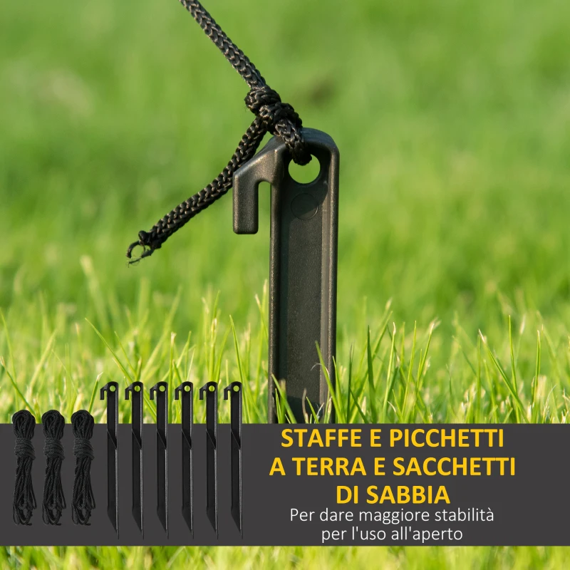 Outsunny  Babbo Natale Gonfiabile con Luci LED Bianche e Gonfiatore Incluso, 146x77x238 cm
