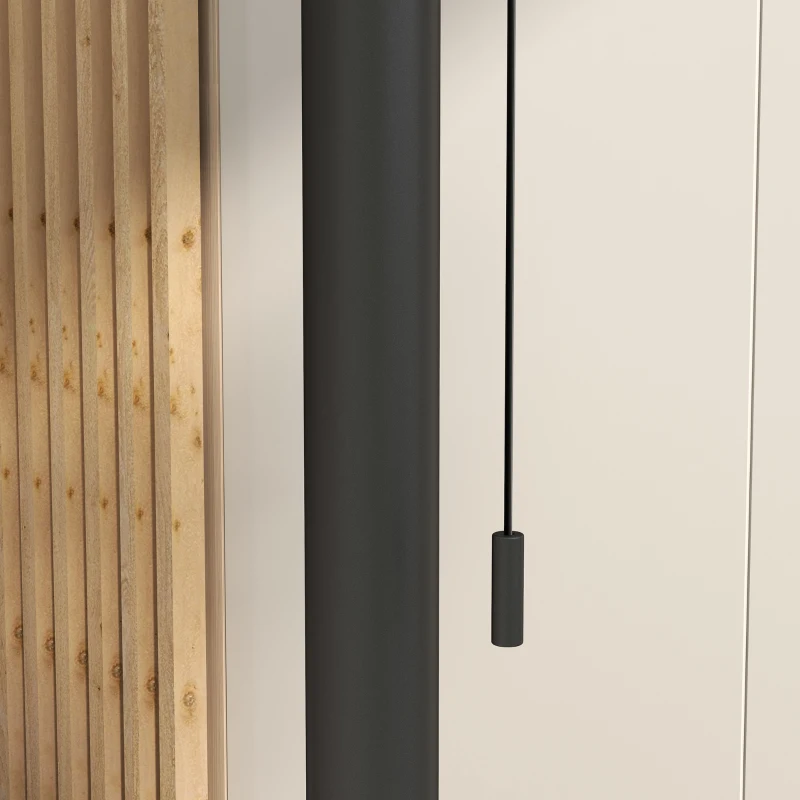 Outsunny Lampadaire extérieur LED solaire sans fil avec batterie rechargeable par USB, luminosité réglable - aluminium noir