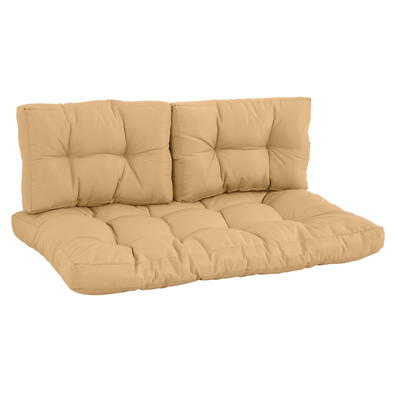 Outsunny cuscino per panca a 3 posti 150x98x8 cm, cuscino