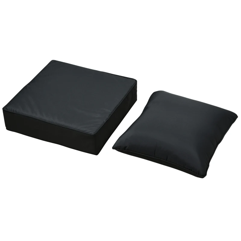 Outsunny Outdoor Seat and Back Cushion Set Patio Deep Seating Chair Replacement Cushion