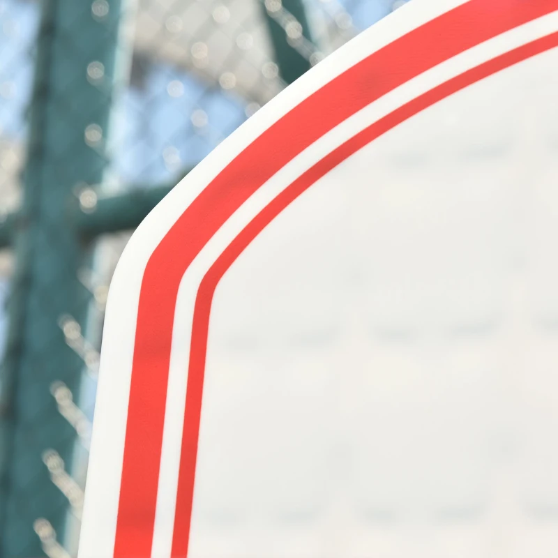 HOMCOM Panier de basket extérieur ajustable portable hauteur d'arceau réglable 212-250 cm base de lestage sur roulettes poteau métal noir blanc