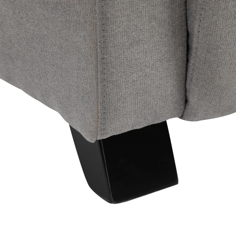 HOMCOM Poltrona Elettrica Alzapersona Reclinabile 160° con 2 Ruote Universali, Poltrona Relax Elettrica in Tessuto con Telecomando, Poggiapiedi e Tasche Laterali, Grigio Chiaro