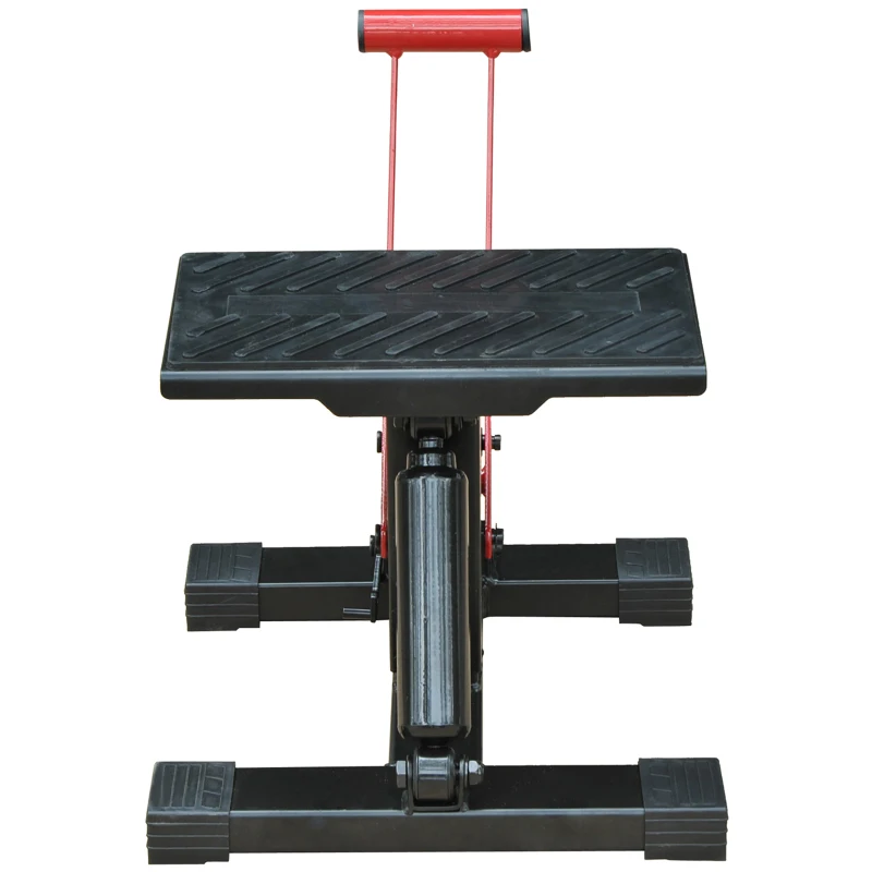 HOMCOM Support universel de moto réglable cric hydraulique Support de motocross Absorbeur de chocs 150kg de charge