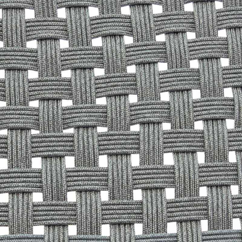 Outsunny Fauteuil de jardin avec repose-pieds - chaise relax en bois d'acacia et corde résine tressée - naturel, gris