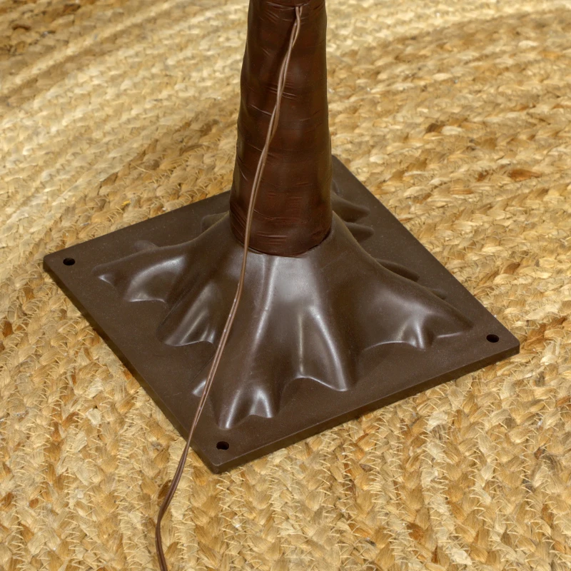 HOMCOM Lámpara de Árbol 120 cm con 175 Luces LED y Base Decoración Navidad para Interiores y Exterior Naranja