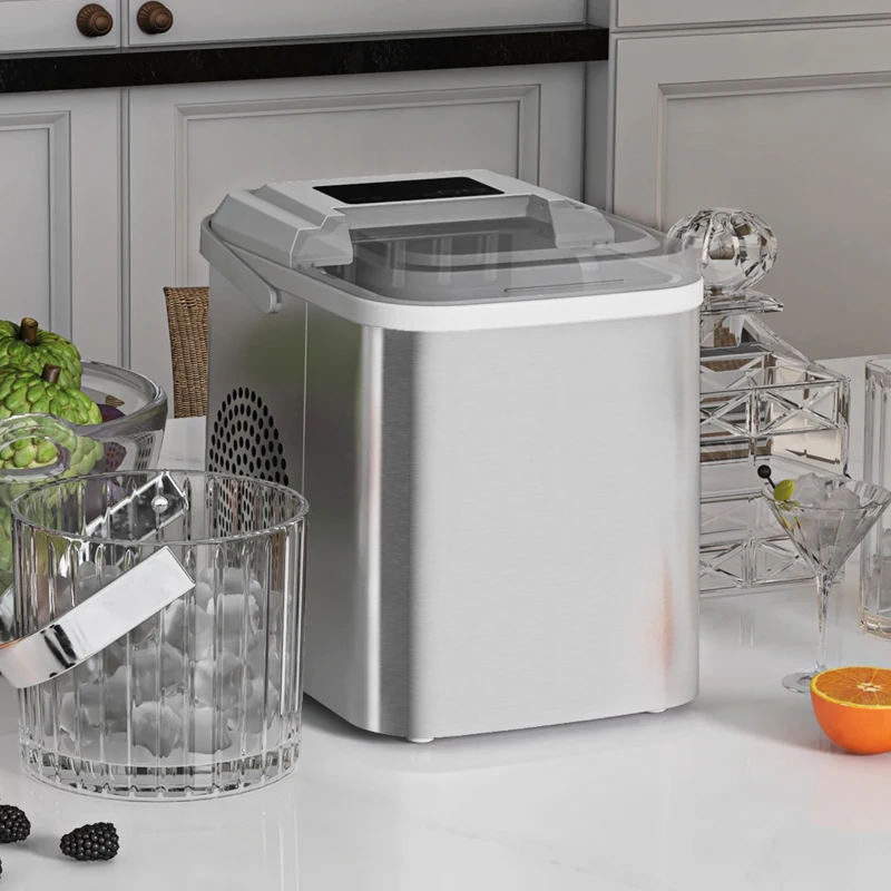 HOMCOM 12kg Compact Ice Machine, with Ice Scoop