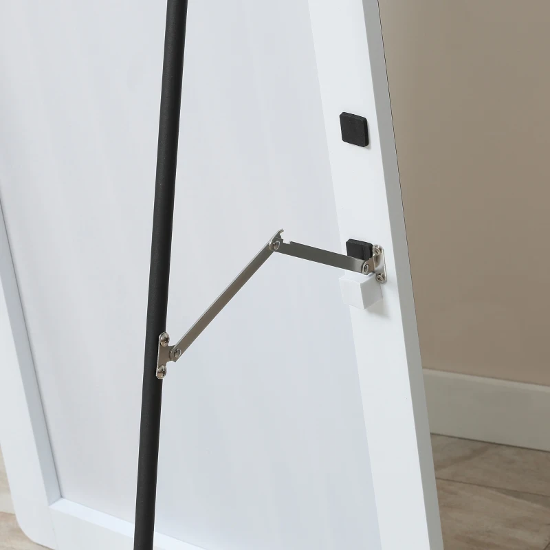 HOMCOM Specchio da Terra e Parete con Struttura in Alluminio per Camera, Ingresso e Bagno, 45x37x158.5cm