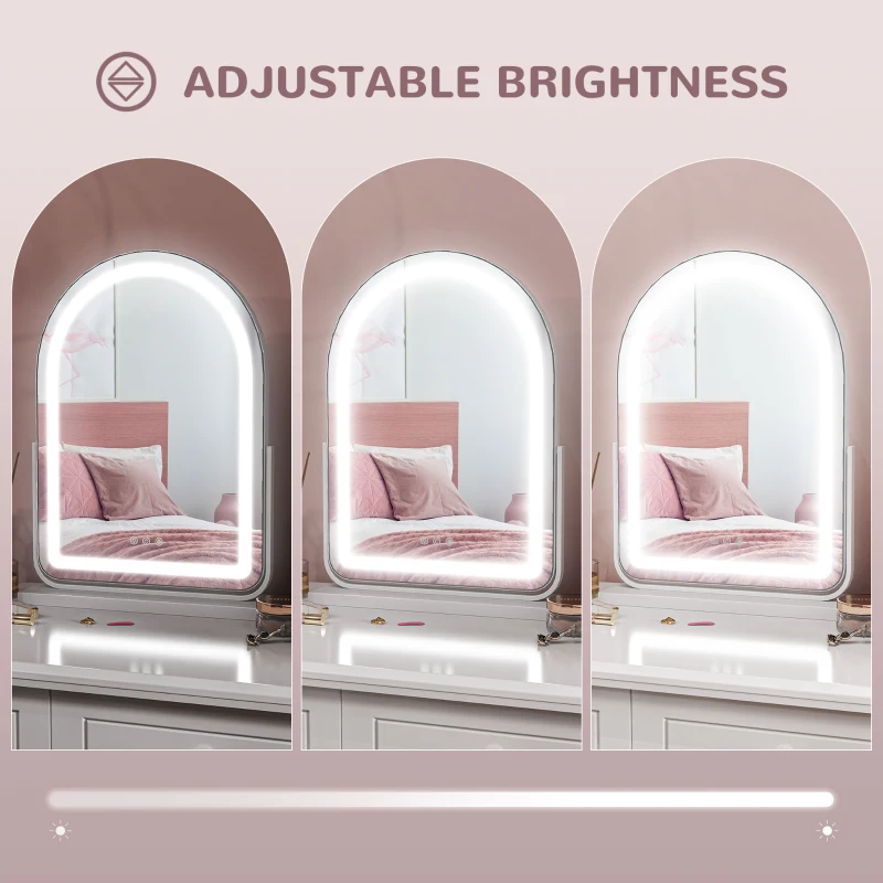 HOMCOM 43 x 59cm LED Vanity Mirror - White