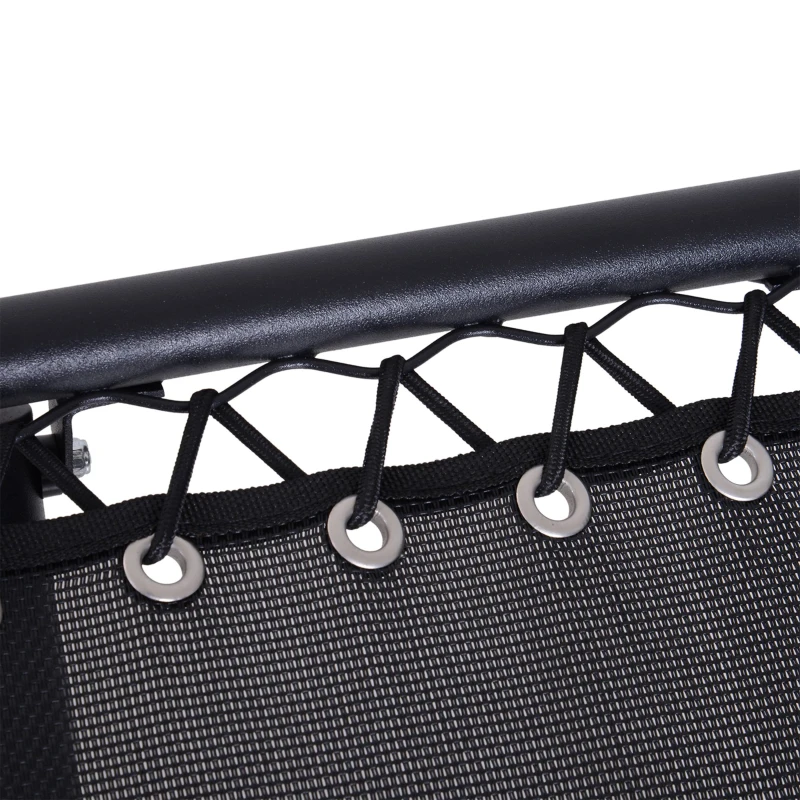 Outsunny Set Arredo Lettini da Giardino 2 Sedie a Sdraio da Spiaggia e Tavolino Regolabili Pieghevoli Tessuto do Texteline Nero