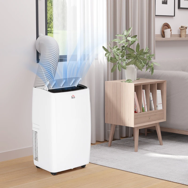 HOMCOM 12,000 BTU Mobile Air Conditioner, Grade A Rated - White