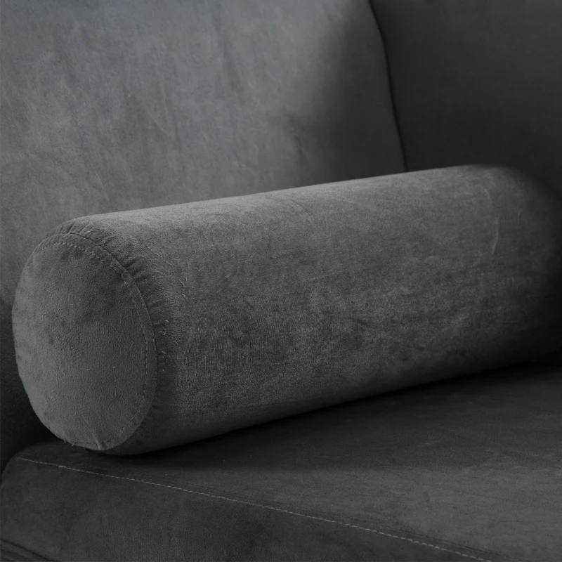 HOMCOM Sillón Relax con Cojín Almohada de Esponja Tapizado en Felpa 160x56x75cm