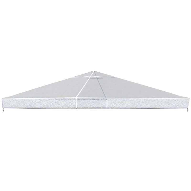 Outsunny Copertura per Gazebo 3x3 m in PVC Impermeabile e Trasparente con Corde di Sicurezza, 300x300x80 cm