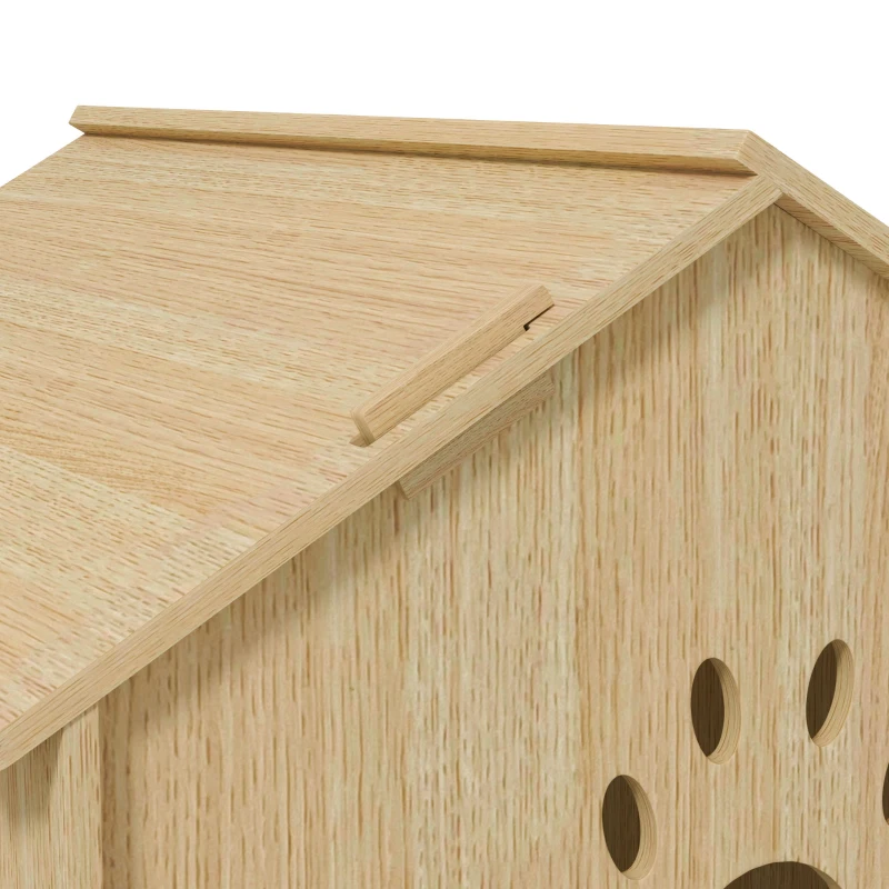 PawHut Casetta per Cani da Interni con Finestrella e Ingresso Anteriore, in Legno, 49.5x41x51 cm, color Rovere