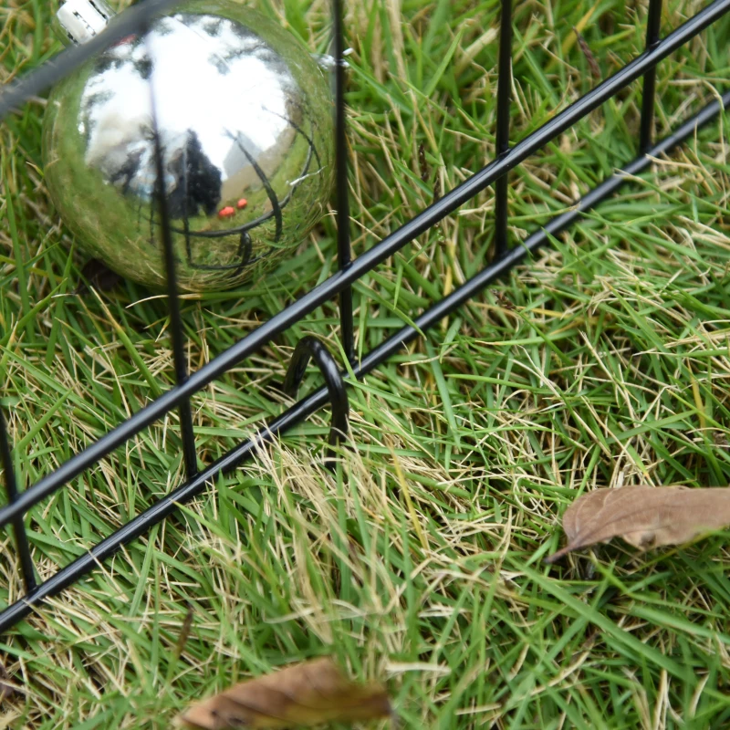 PawHut Recinto per Cani da Esterno, Box Gabbia per Cani Gatti Cuccioli Roditori Recinzione Rete 8 Pezzi 61 x 61cm Nero