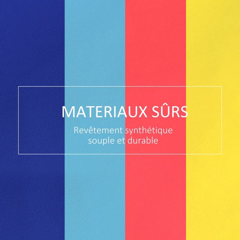 HOMCOM 4 Blocs de construction XL - modules de motricité - jouets éducatifs - parcours motricité enfant mousse EPE polyuréthane, bleu, jaune, rouge