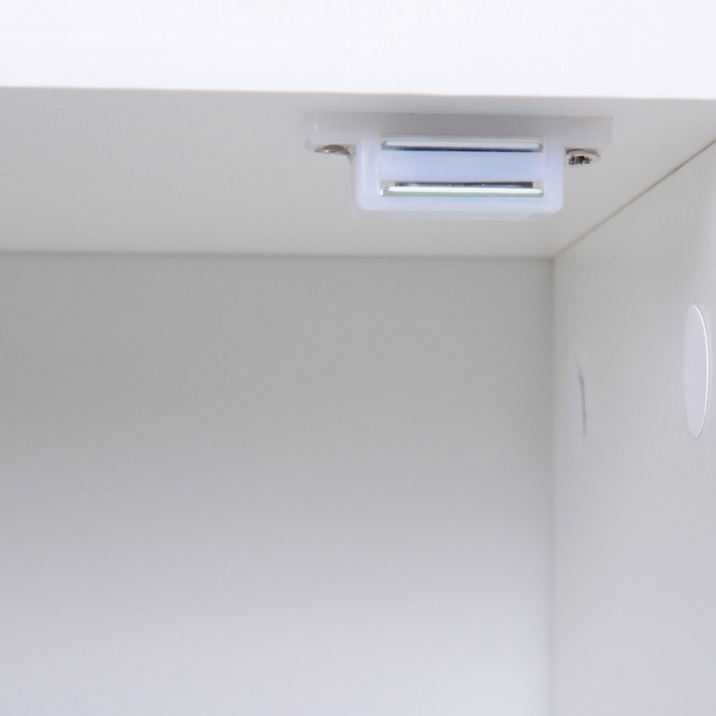 HOMCOM Libreria Scaffale Multifunzionale Salvaspazio con 2 Ante in Legno 80 x 23.5 x 123cm Bianco