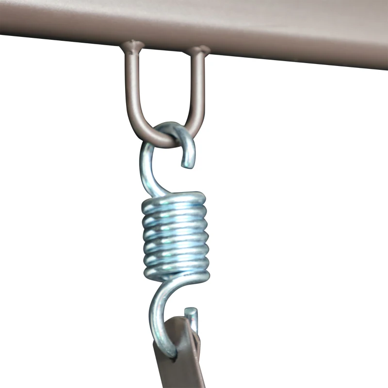 Outsunny Columpio de Jardín Exteriorde 3 Plazas con Toldo Ajustable Bandejas Laterales y 2 Almohadas 208x121x172 cm Negro