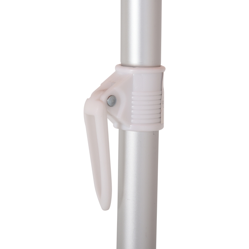 Outsunny Parasol de plage parasol inclinable rond Ø 223 cm tissu polyester haute densité anti-UV mât démontable aluminium sac de transport inclu multicolore