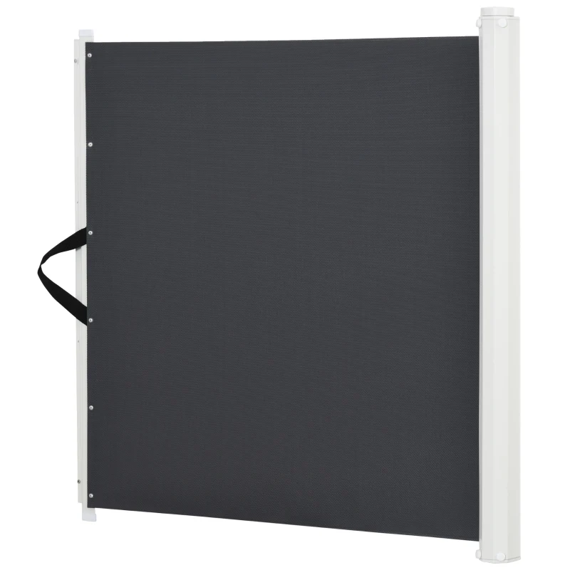 PawHut Barrière de sécurité barrière animaux rétractable automatique 1,15L x 0,83H m teslin métal gris
