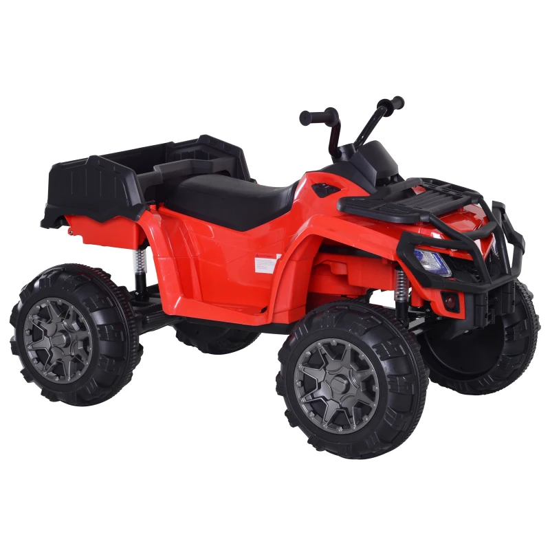 HOMCOM Vehículo Eléctrico de Batería para Niños +3 Años con Bontones Musicales con MP3 con Luces Doble Carga 30kg 118x80x80cm