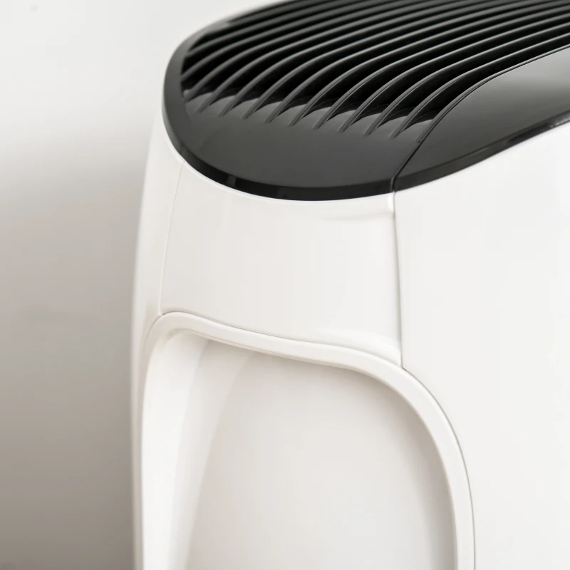 HOMCOM Purificatore d'Aria Filtro HEPA Triplo Strato, 3 Velocità, Modalità Sonno e Timer, 32.7x22x55.8cm, Bianco