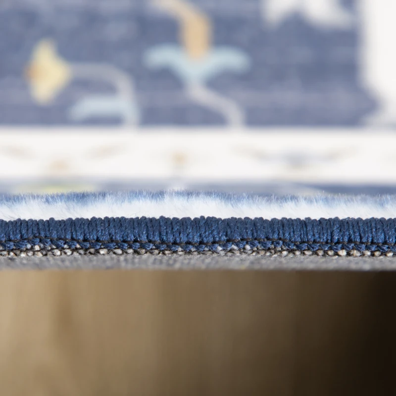 HOMCOM Vintage Rugs, Area Rugs Large Carpet for Living Room, Bedroom, Dining Room, 160x230 cm, Blue