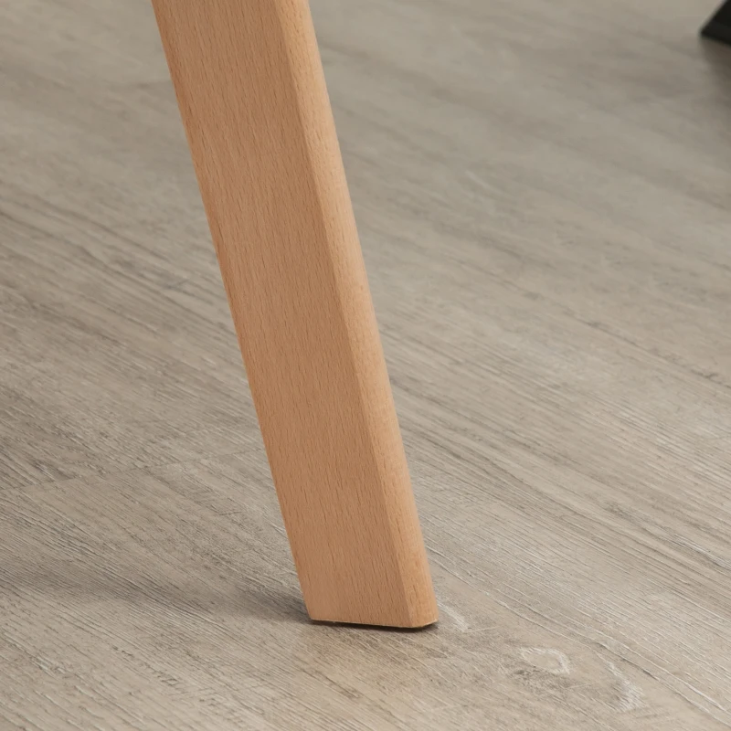 HOMCOM Juego de 2 Sillas de Comedor Modernas Tapizadas en Terciopelo con Patas de Madera para Salón 54x57x80 cm Gris(m-8)