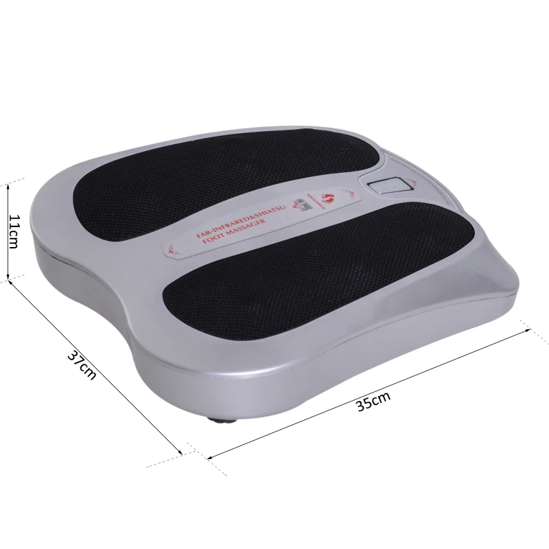 Homcom Appareil de Massage des Pieds Shiatsu Gris 37 x 35 x 11 cm