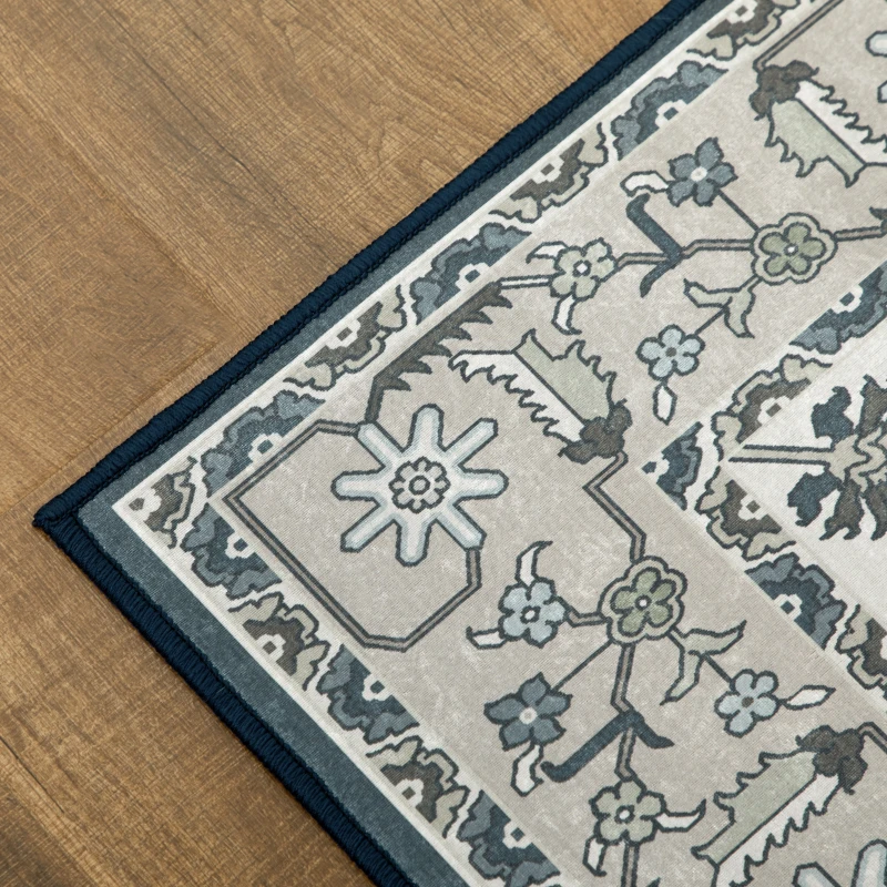 HOMCOM Vintage Rugs, Area Rugs Large Carpet for Living Room, Bedroom, Dining Room, 80x150 cm, Grey